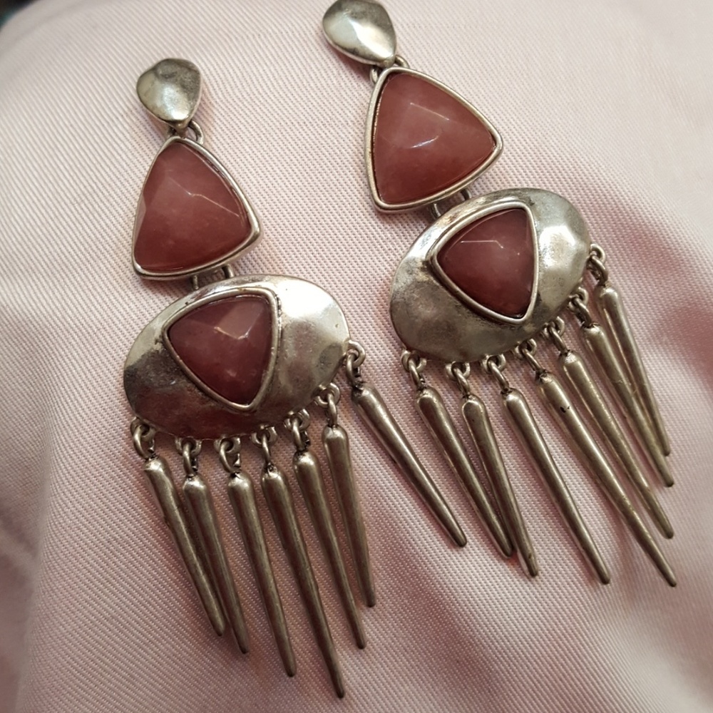 Silver with Stone Earrings | 3 for $40